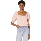 1.STATE Short Sleeve Square Neck Crop Top