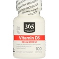 365 by Whole Foods Market, Vitamin D3 2000 IU, 100 Softgels