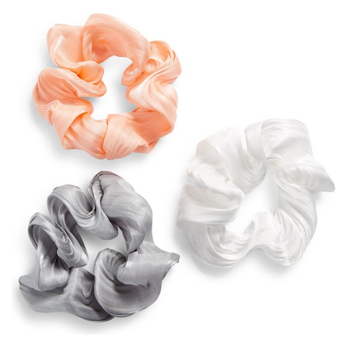  8 Other Reasons 3-Pack Assorted Organza Scrunchies_WHITE/ PINK/ GREY