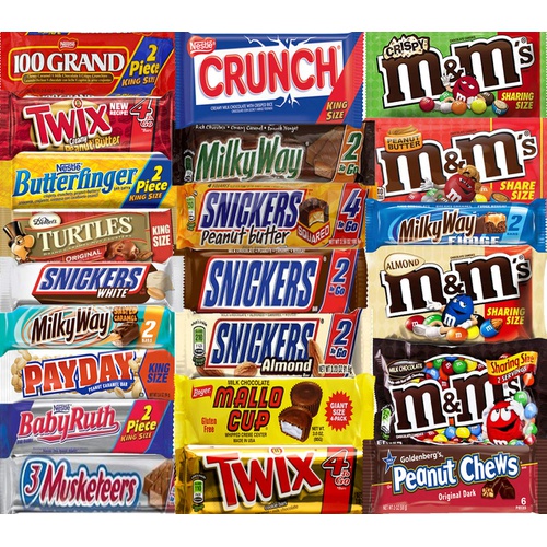  A Great Surprise Extra Large Chocolate Bars - Holiday KING SIZE Bulk Chocolate - Assorted Chocolates Mix, All Your Favorite Chocolate Bars Including M&M, Snickers, Twix and More, 20 Extra Large Bar