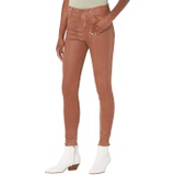 AG Adriano Goldschmied Farrah High-Rise Skinny Ankle in Leatherette Light Canyon Rock