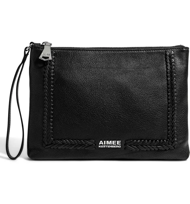 Aimee Kestenberg Vibes Leather Wristlet_BLACK