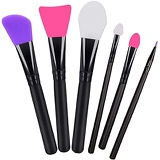 ALINICE 6pcs Silicone Facial Mask Brushes for Mud, Clay, Charcoal Mixed Mask, Ultra Soft Mask Moisturizers Applicator Makeup Tools and Body Butter Applicator Tools