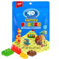 AMOS 4D Gummy Blocks Fruity Lego Candy for Kids Construction Soft Chewy Brick Snacks with Strawberry Apple Blueberry Lemon Juice 3.52 Oz Per Bag (Pack Of 12)