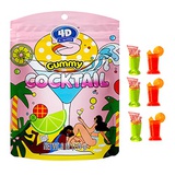 AMOS 4D Gummy Cocktail Strange Candy Weird 3D Cocktail Shaped Jelly Fruit Flavor Free Of Gluten Fat Soft & Chewy Crazy Fun Candy 6 Oz Per Bag(Pack of 12)