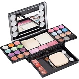 ASPCOK Eyeshadow Palette Makeup Palette 33 Bright Colors Matter and Shimmer Lip Gloss Blush Brushes Cosmetic Makeup Eyeshadow Highly Pigmented Palette