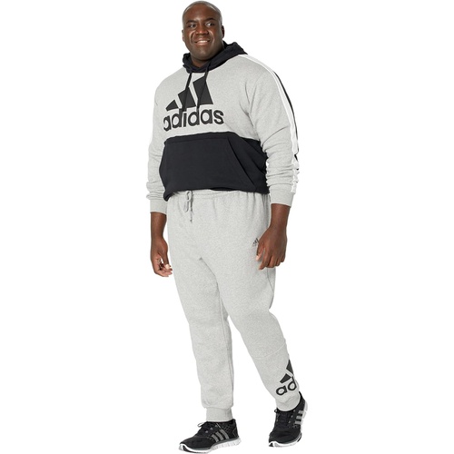 아디다스 Adidas Big & Tall Big Logo Tapered Cuff Fleece Pants