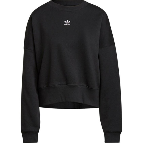 아디다스 adidas Originals Trefoil Crewneck Sweatshirt_BLACK