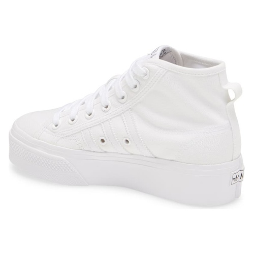 아디다스 adidas Nizza Mid Top Platform Sneaker_WHITE/ WHITE/ WHITE