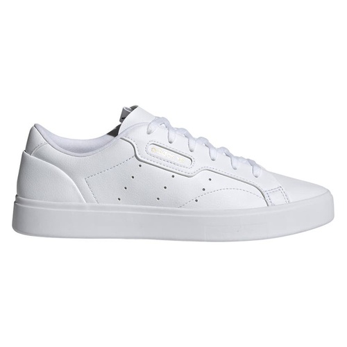 아디다스 adidas Sleek Leather Sneaker_WHITE/ WHITE/ CORE BLACK
