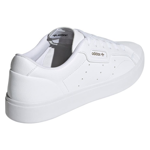 아디다스 adidas Sleek Leather Sneaker_WHITE/ WHITE/ CORE BLACK