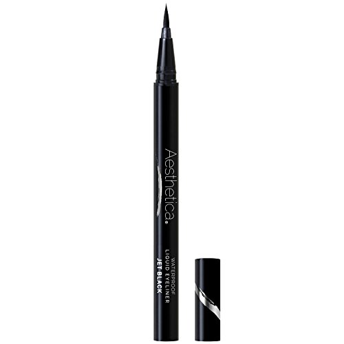  Aesthetica Felt Tip Liquid Eyeliner Pen - Fast-drying Waterproof & Smudge Proof Eye Liner (Jet Black)