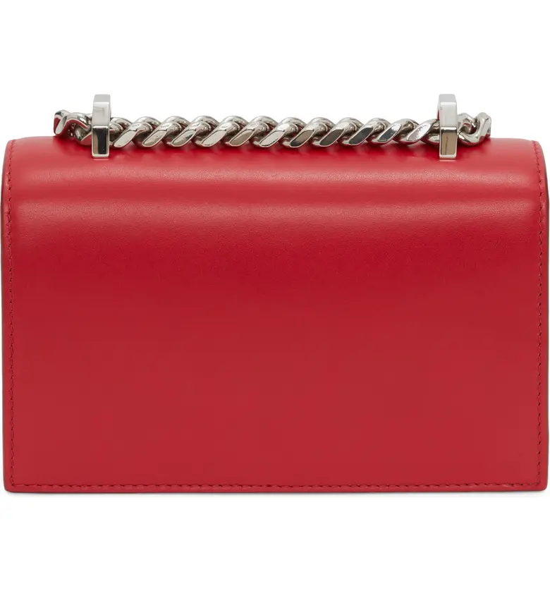 알렉산더 매퀸 Alexander McQueen Sculptural Knuckle Ring Leather Shoulder Bag_WELSH RED
