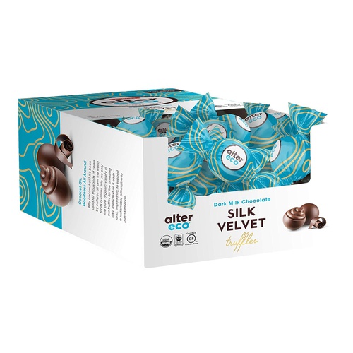  Alter Eco | Silk Velvet Truffles | 39% Pure Dark Cocoa, Fair Trade, Organic, Non-GMO, Gluten Free Dark Chocolate Truffles, 60 Truffles (Ships with Cold Packs)