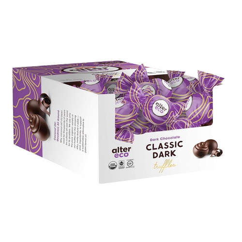  Alter Eco | Classic Dark Truffles | 58% Pure Dark Cocoa, Fair Trade, Organic, Non-GMO, Gluten Free Dark Chocolate Truffles, Single Box (60 ct)