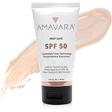 Amavara Mineral Sunscreen  Tinted Zinc Oxide, Reef Safe, Water-Resistent, Broad Spectrum Daily SPF 50, Squeeze Tube, 1.65 fl.oz (1-count)