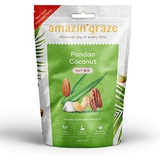 Amazin Graze Pandan Coconut Nut Mix 3.5oz - Mixed Nuts Pandan Flavor Tropical Snacks with Cashew, Pecans & Pepita Seed - 100% Natural & Source of Protein