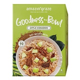 Amazin Graze Goodness Bowl Apple Cinnamon Instant Oatmeal 8.46oz Breakfast Cereal with Pecans, Raisins, Puffed Quinoa, Chia Seeds, Cinnamon - High in Fiber & Protein - 6 counts x 1