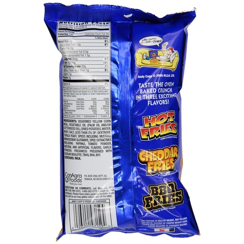  Andy Capps Hot Fries, 3 Oz, 7 Pack