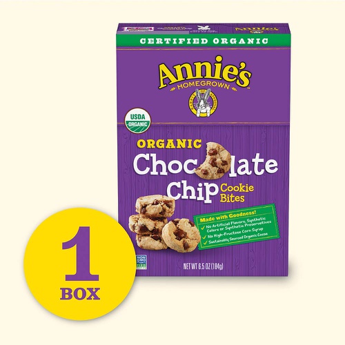  Annies Homegrown Annies Chocolate Chip Cookie Bites Certified Organic, 6.5 oz