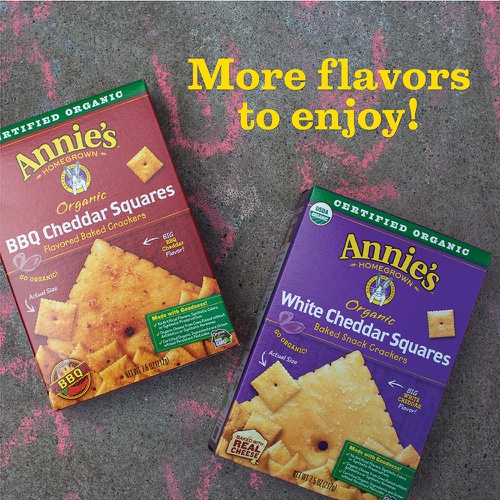  Annies Homegrown Annies Organic Cheddar Squares Baked Snack Crackers 11.25 oz