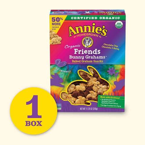  Annies Homegrown Annies Organic Whole Grain Chocolate Chip Bunny Grahams Snacks 11.25 oz