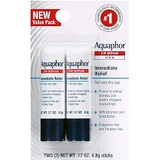 Aquaphor Lip Repair Stick - Soothes Dry Chapped Lips - Two .17 Oz Sticks
