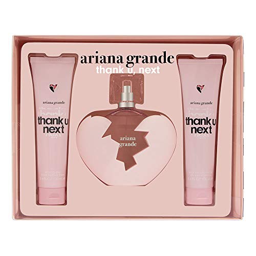  Ariana Grande Thank U Next for Women 3piece Set (3.4 Oz Eau De Parfume Spray + 3.4 Oz Body Souffle + 3.4 Oz Shower Gel), 10.2 Fl Oz