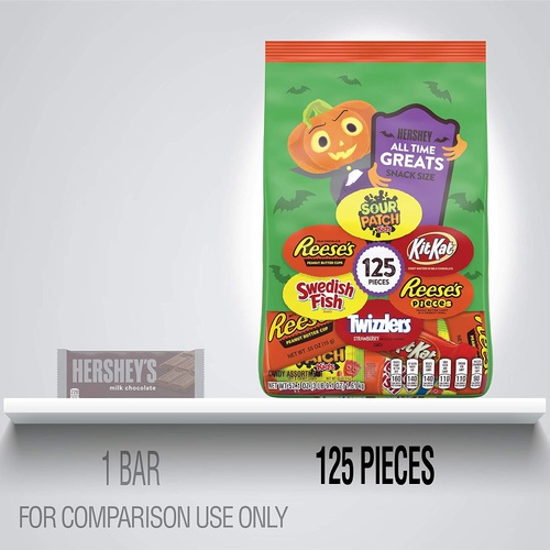  HERSHEYS Halloween Candy, All Time Greats Snack Size Assortment, 57.1 Oz