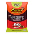 Assortment REESES, HERSHEYS and KIT KAT Assorted Milk Chocolate Miniatures Candy, Easter, 80.39 oz Bulk Variety Bag (265 Pieces)