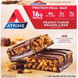 Atkins Meal Bars, Peanut Fudge Granola, Keto Friendly, 5 Count