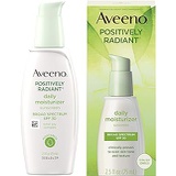 Aveeno Positively Radiant Daily Facial Moisturizer with Broad Spectrum SPF 30 Sunscreen & Total Soy Complex for Even Tone & Texture, Hypoallergenic, Oil-Free & Non-Comedogenic, 2.5