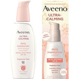 Aveeno Ultra-Calming Fragrance-Free Daily Facial Moisturizer for Sensitive, Dry Skin with SPF 30 Mineral Sunscreen, Calming Feverfew & Nourishing Oat, 2.3 fl. oz