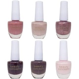 B.C BEAUTY CONCEPTS Beauty Concepts Set of 6 Nail Polish Collection - Quick Dry Nail Polish for Women and Girls (Floral Box)