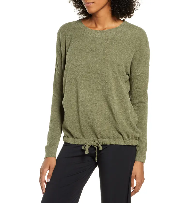 Barefoot Dreams Cozychic Ultra Lite Lounge Pullover_OLIVE