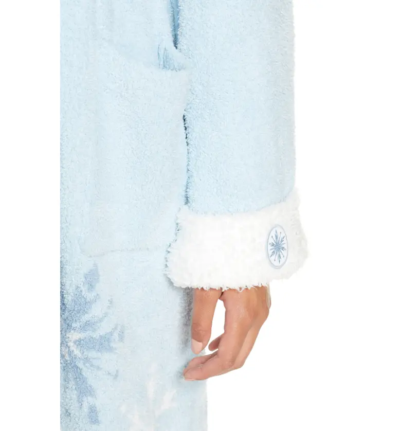  Barefoot Dreams CozyChic Disney Frozen Hooded Robe_ICE BLUE MULTI