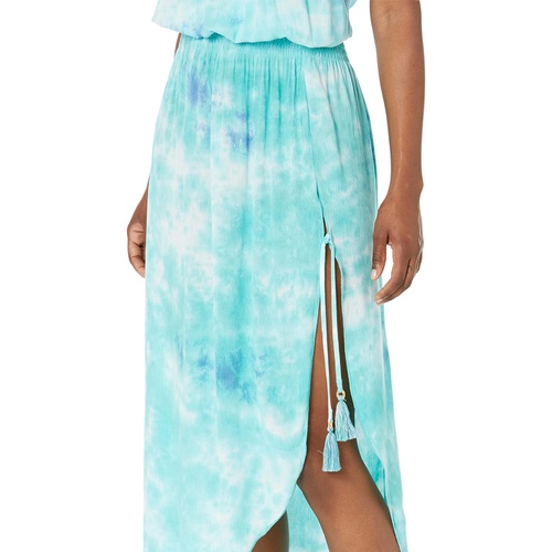  BECCA by Rebecca Virtue Free Bird Tie-Dye Textured Woven Dress Cover-Up
