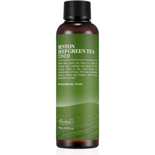  BENTON Deep Green Tea Toner 150ml (5.07 fl.oz.) - Nourishing & Hydrating Facial Toner for Oily and Sensitive Skin, Skin Soothing & Purifying
