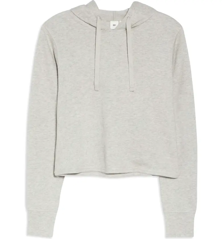 BP. Womens Organic Cotton Blend Pullover Hoodie_GREY PEARL HEATHER