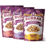 BUBBAS FINE FOODS HIGH OCTANE. LOW DRAG Bubbas Foods Grain Free Paleo Granola Variety Pack, 6oz (Pack of 3) | Gluten Free, Low Sugar Breakfast Cereal