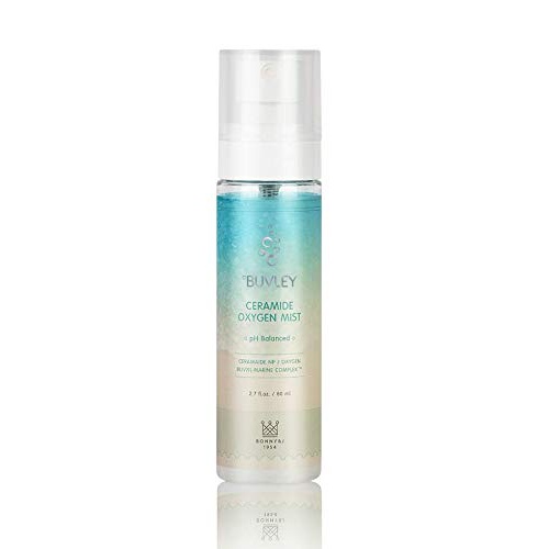  [BUVLEY] Ceramide Oxygen Mist, Hyaluronic Acid, Hydrating, Anti-Aging, Moisturizing Facial Mist for All Skin Types - Cruelty Free, Made in Korea
