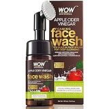 BUYWOW WOW Apple Cider Vinegar Exfoliating Face Wash W/Brush - Soft, Silicones Bristles - Foaming Cleanser For All Skin Type - Hydrate For Smooth Skin, Helps Remove Blackheads & Reduce Ac