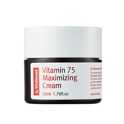  [BY WISHTREND] Vitamin 75 maximizing cream, facial moisturizers, vitamin C&E, 50ml | All skin type, light-texture, refreshing-finish