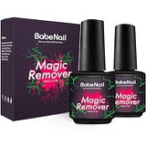 BabeNail Babebail Magic Nail Polish Remover, 2 Pack Magic Professional Removes Soak-Off Gel Nail Polish In 2-3 Minutes, Quickly & Easily, No Need For Foil Soaking Or Wrapping 0.5 Oz