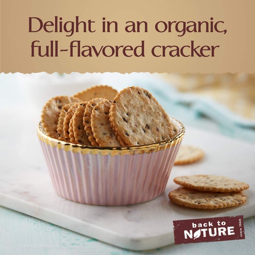  Back to Nature Crackers, Organic Stoneground Wheat, 6 Ounce