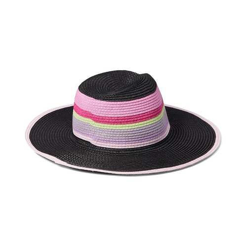  Badgley Mischka Straw Fedora Hat with Contrast Tape Combo