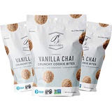 Bakeology Vegan Cookies Gluten Free Crunchy Mini Cookie Bites, Dairy Free, Non-GMO, 0g Trans Fat, Plant Based Dessert Sweets, Made with Coconut Oil & Pure Ingredients (Vanilla Chai