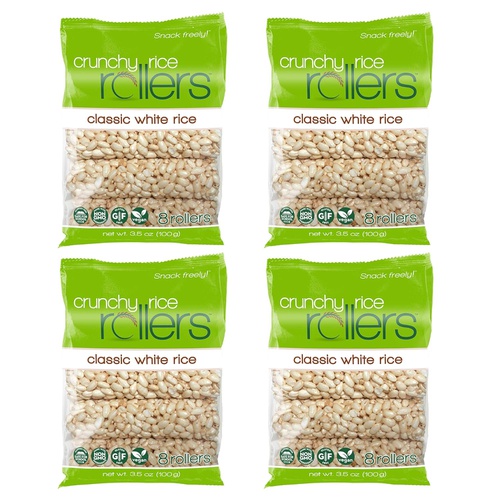  Bamboo Lane Crunchy Rice Rollers, 3.5 Ounce (4 Packs of 8 Rollers)