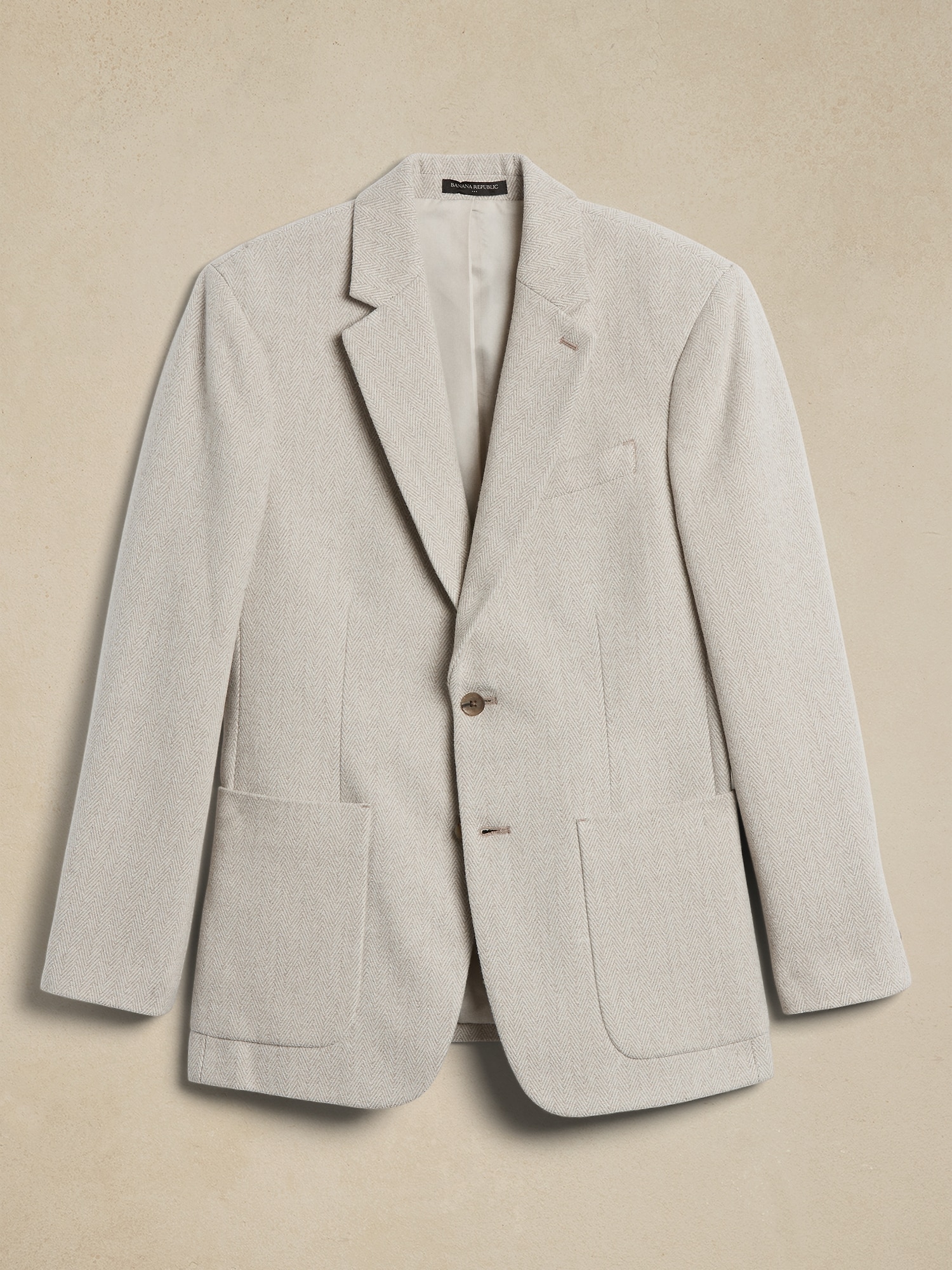 바나나리퍼블릭 Tailored-Fit Tweed Herringbone Blazer