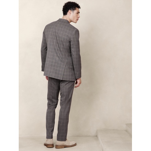 바나나리퍼블릭 Tailored-Fit Glen Plaid Suit Jacket